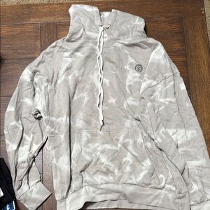 Gray Quarter-Zip Sweatshirt with Logo